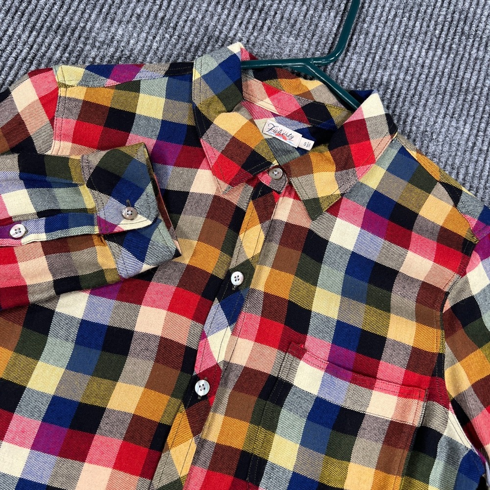 Faherty Shirt Womens Small Red Blue Plaid Long Sleeve Button Up Casual Soft